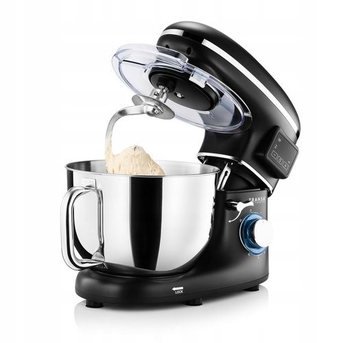 Robot planetarny z podgrzewaną misą Kuchenny Czarny MISA 6L DUŻA MOC 3000W na Arena.pl