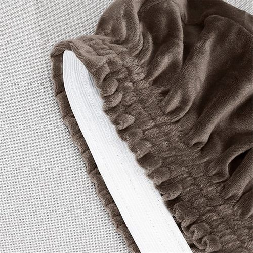 POKROWIEC NA KANAPĘ SOFĘ NAROŻNIK ELASTYCZNY WELUR 235-300 4OS BRĄZOWY na Arena.pl