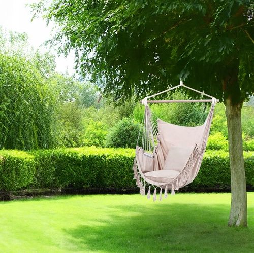 FOTEL WISZĄCY OGRODOWY BRAZYLIJSKI BUJANY HUŚTAWKA HAMAK KOKON + 2 PODUSZKI na Arena.pl