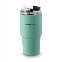 KUBEK TERMICZNY ze słomką PRÓŻNIOWY Konighoffer Davos 420 ml zielony