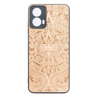 Drewniane Etui Bewood do Motorola G34 5G KALENDARZ AZTECKI ANIEGRE