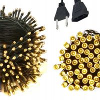 Lampki Choinkowe Świąteczne Żółte 500 Led 40m Świąteczne Łańcuchy Ciepłe