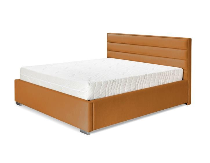 Łóżko tapicerowane CEZAR miodowy 180x200 zdjęcie 1