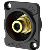 Gniazdo montażowe złącze RCA Cinch Roxtone RF2D-B-BK Czarne