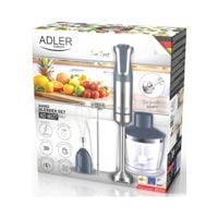 Blender Kuchenny Ręczny 1800W Turbo 20 Ustawień Prędkości Zestaw Grey Adler