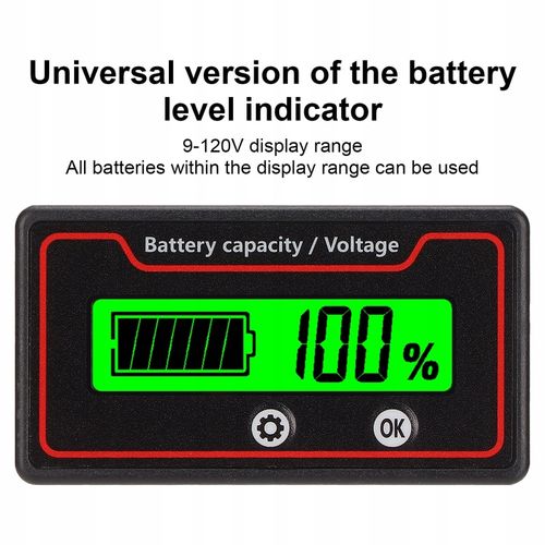 WSKAŹNIK NAŁADOWANIA AKUMULATORA 12-84 V LCD na Arena.pl