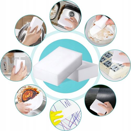 MAGICZNA GĄBKA do czyszczenia plam naczyń melaminy na Arena.pl