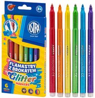 Flamastry Mazaki, flamastry, markery w intensywnych kolorach Astra 6 szt.