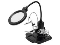 Uchwyt trzecia ręka lupa lampka + zestaw