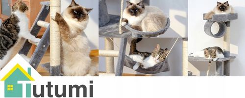 DRAPAK DLA KOTA Z HAMAKIEM LEGOWISKO DUŻY DRAPAK Z DOMKIEM 6 POZIOMÓW XXL na Arena.pl