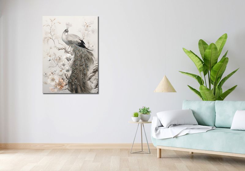 Obraz 70x100cm Pawia Gracja zdjęcie 2