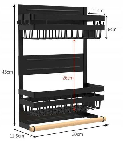 PÓŁKA MAGNETYCZNA NA LODÓWKE PRZYPRAWY RĘCZNIK XL na Arena.pl