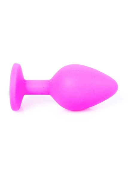 Plug-Jewellery Pink Silicon Plug Medium- Light Blue Diamond zdjęcie 5