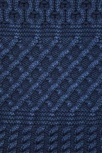 Next Granatowy Sweter, Warkocz - 50 / 5XL na Arena.pl