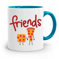 Kubek Błękitny Dla Przyjaciel Pizza Friends Z Nadrukiem Ze Zdjęciem