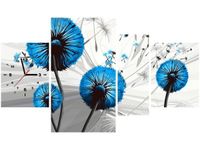 70CM 120CM OBRAZ 4 ELEM DMUCHAWCE NIEBIESKIM ŚCIENNY