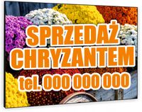 TABLICZKA REKLAMOWA szyld z dibondu nadruk 40x30 cm sprzedaż kwiatów