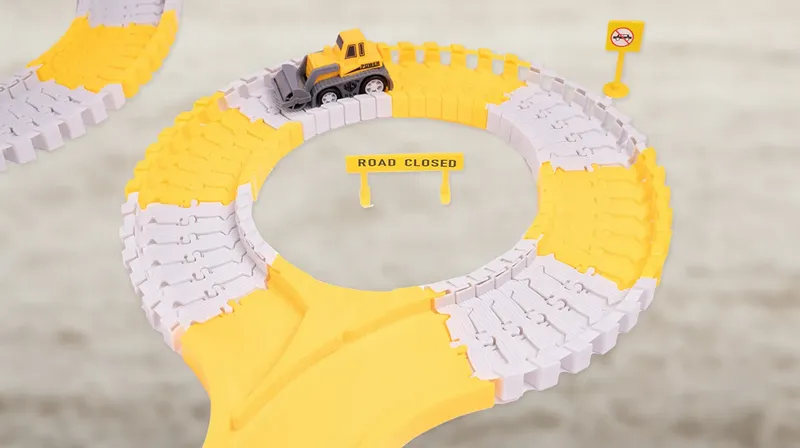 Kolejka Tor Samochodowy Auta Budowlane 255 elementów zdjęcie 8