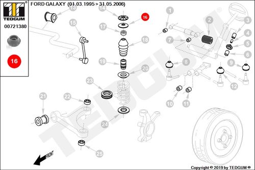 FORD GALAXY ELEMENT MOCOWANIA AMORTYZATORA WGR na Arena.pl