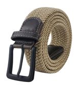 Elastyczny pasek damski męski pleciony parciany do spodni mocny