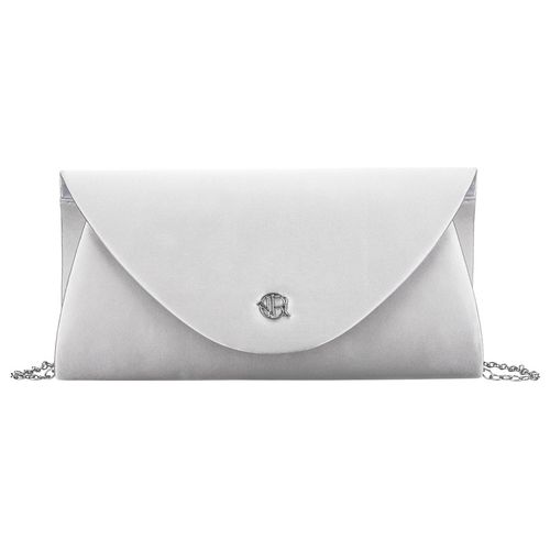 elegancka kopertówka damska w srebrnym kolorze wykonana z tkaniny na Arena.pl
