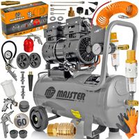 KOMPRESOR BEZOLEJOWY SPRĘŻARKA 24L CICHY 60dB + ZESTAW LAKIERNICZY MP0063