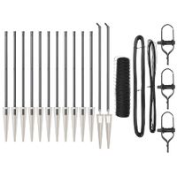 Ogrodzenie z słupkami Szary 0.4 x 25 m Stal pokryta PCV