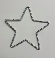 Obręcz metalowa GWIAZDKA SREBRNA do łapacza 13cm