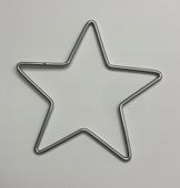 Obręcz metalowa GWIAZDKA SREBRNA do łapacza 13cm