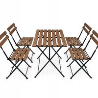 ZESTAW MEBLI OGRODOWYCH STOLIK KRZESŁA KOMPLET MEBLI NA TARAS OGRÓD BALKON