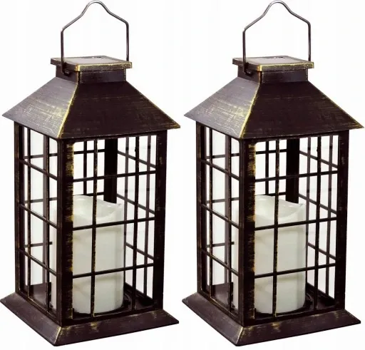 2x Latarenka ogrodowa LED SOLARNA Lampion Latarnia SuperLED zdjęcie 1