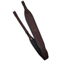 Skórzany pas nośny do broni z motyw myśliwski z uchwytem, brązowy