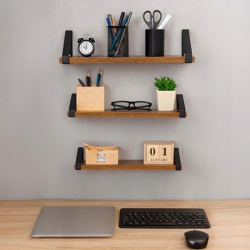 ZESTAW 3 PÓŁEK PÓŁKA WISZĄCA ŚCIENNA DO SALONU KUCHNI NA KSIĄŻKI LOFT na Arena.pl