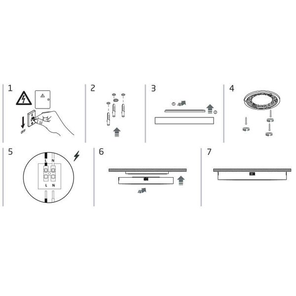 Okrągły natynkowy plafon Lid Round 10410 Nowodvorski LED 50W 3000K czarny zdjęcie 4