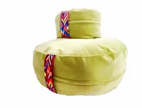 Emaga Zestaw poduszek do medytacji - jasnozielony aksamit