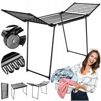 SUSZARKA NA PRANIE UBRANIA BIELIZNĘ STOJĄCA SKŁADANA DUŻA GRUBE MOCNE