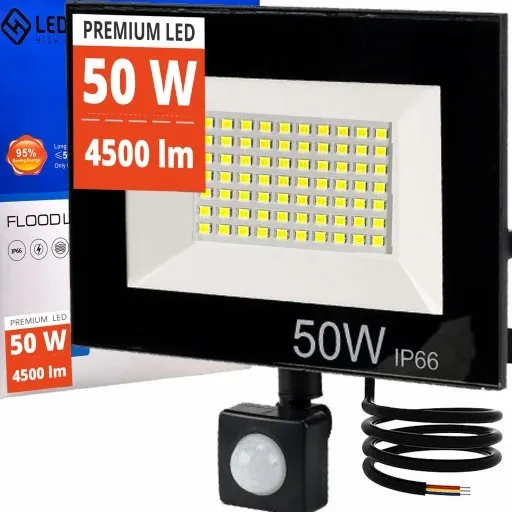 HALOGEN Naświetlacz LED SLIM CZUJNIK RUCHU zmierzchu reflektor z czujnikiem zdjęcie 1