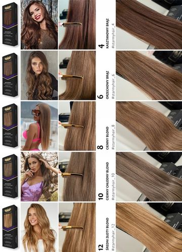 Włosy doczepiane naturalne CLIP-IN 50-55cm 3 taśmy na Arena.pl