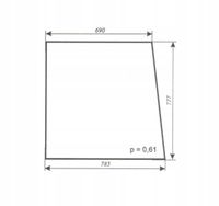 szyba boczna - bok ciągnika Zetor 4712 4718 5718 6718 47187965