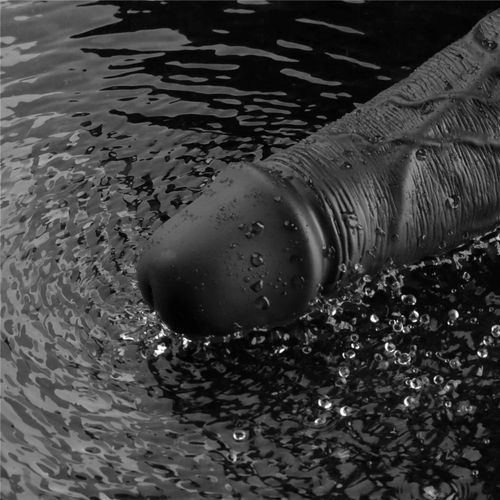 10" real softee rechargeable tpe vibrating dildo(black) na Arena.pl