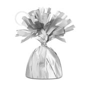 Ciężarek do balonów foliowy srebrny matowy satynowy