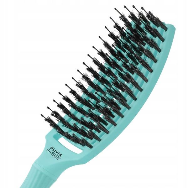 Olivia Garden fingerbrush combo mint Szczotka do włosów dzik+nylon miętowa zdjęcie 2