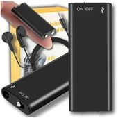 MINI PODSŁUCH SZPIEGOWSKI PLUSKWA MAŁY DYKTAFON 16 GB DETEKCJA GŁOS 2