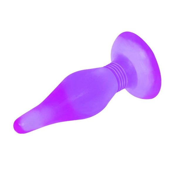 Fioletowy Żelowy Wtykacz Analny Średni - Butt Plug 15 Cm zdjęcie 1