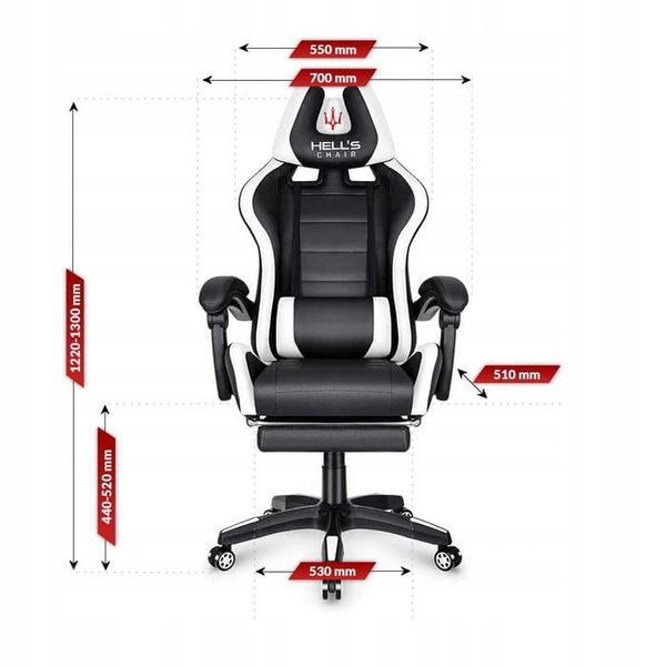 FOTEL GAMINGOWY DLA GRACZA BIUROWY HELL'S zdjęcie 11