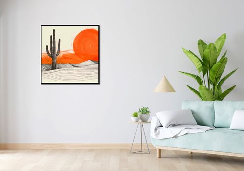 Plakat 80x80cm Kaktus Saguaro na Arena.pl