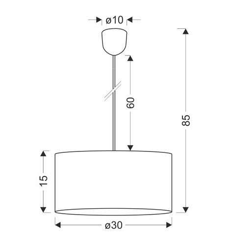 Papirus lampa wisząca 1x60W E27 abażur beżowy na Arena.pl