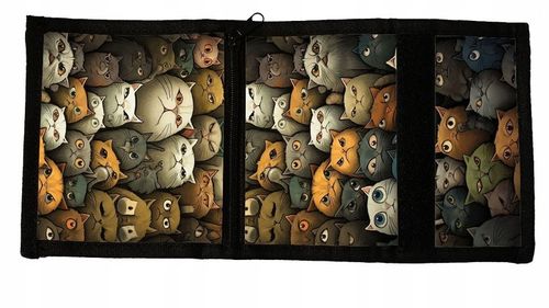 Portfel na Rzep Kotki materiałowy portfel Kotek na Arena.pl