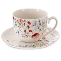 Filiżanka Maki ze Spodkiem Porcelanowa do Picia Kawy Herbaty 260 ml