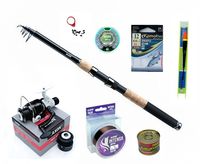 ZESTAW WEDKARSKI DLA POCZATKUJACYCH SPLAWIKOWY WEDKA TELESKOPOWA KOLOWROTEK